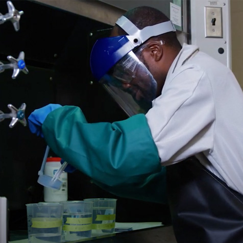 Student in Lab
